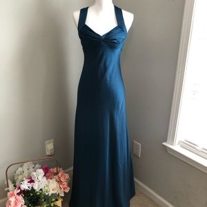 Blue Silk Calvin Klein Cocktail Dress 👗